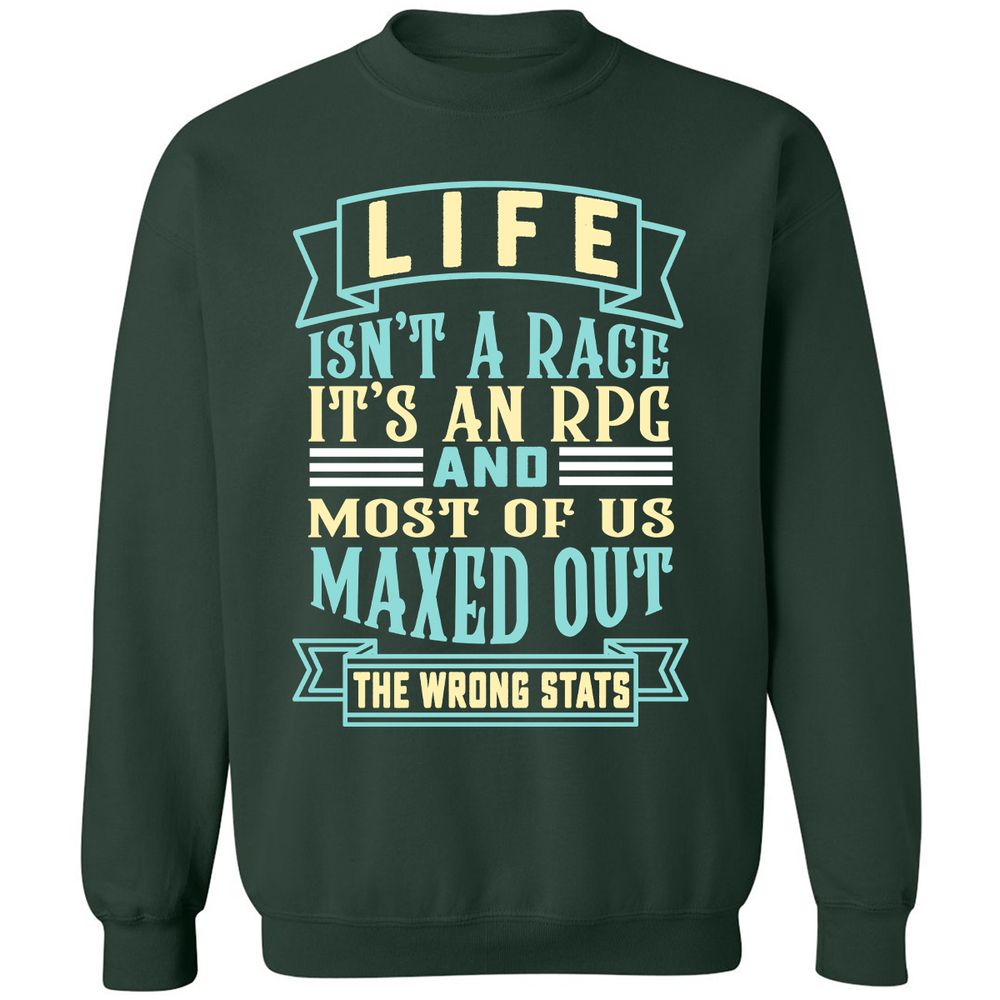 Life Is A RPG Classic Unisex Sweatshirt - Forest Green - 4