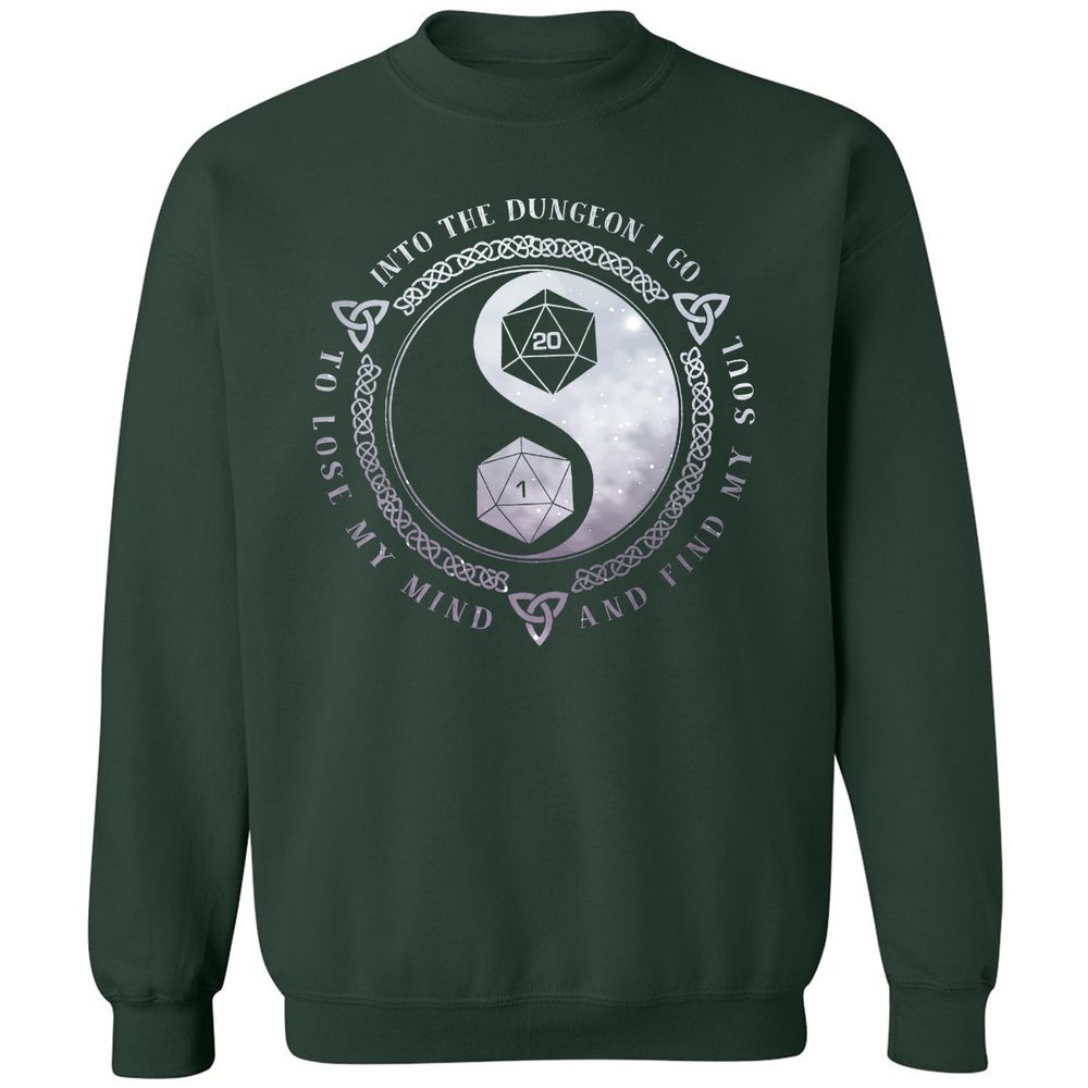 Into The Dungeon I Go Classic Unisex Sweatshirt - Forest Green - 4
