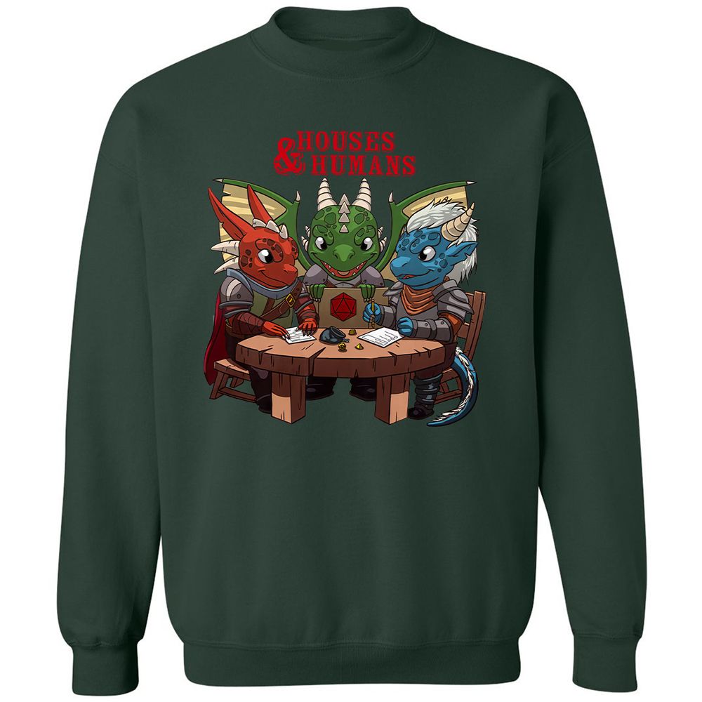 Houses & Humans Classic Unisex Sweatshirt - Forest Green - 4