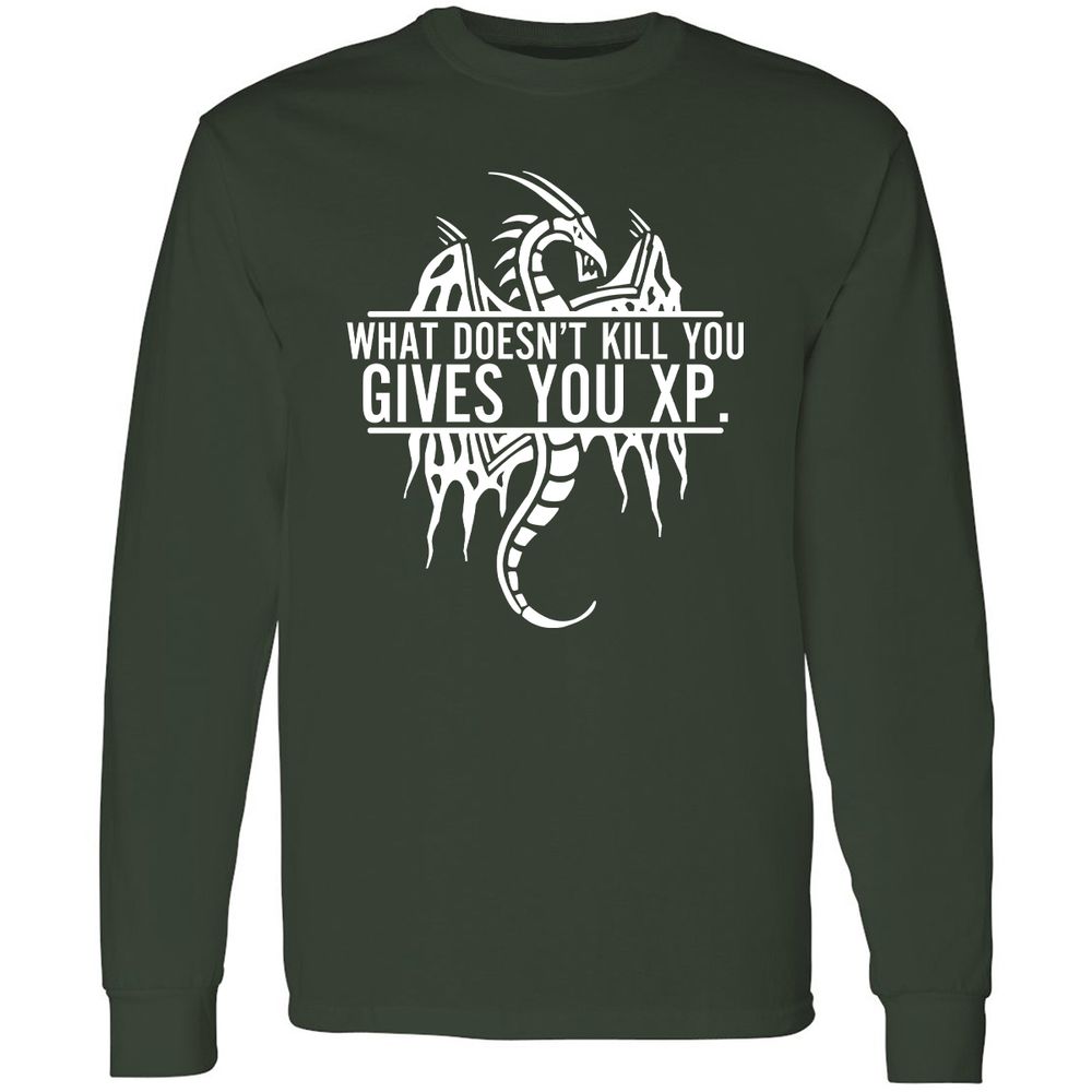 What Doesn't Kill You Long Sleeve T-Shirt - Forest Green - 4