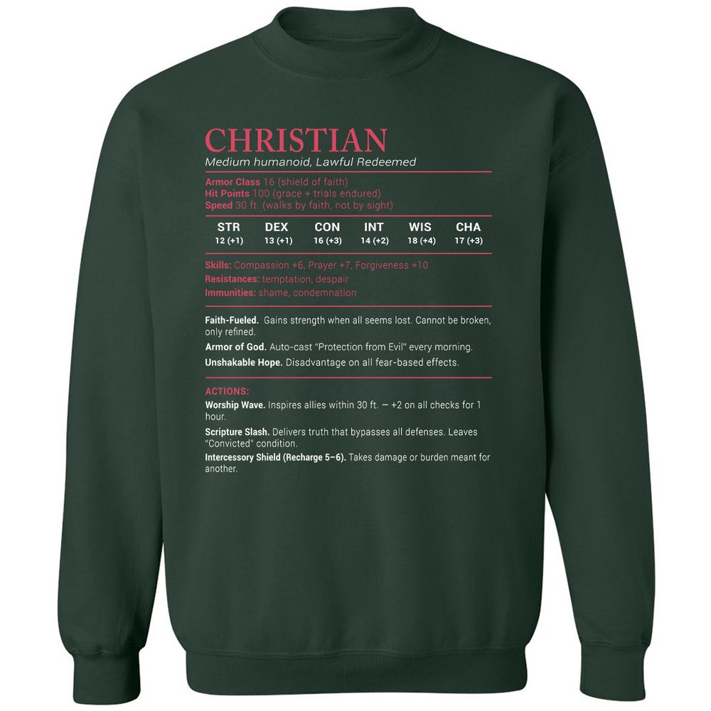 Chistian Stats Classic Unisex Sweatshirt - Forest Green - 4