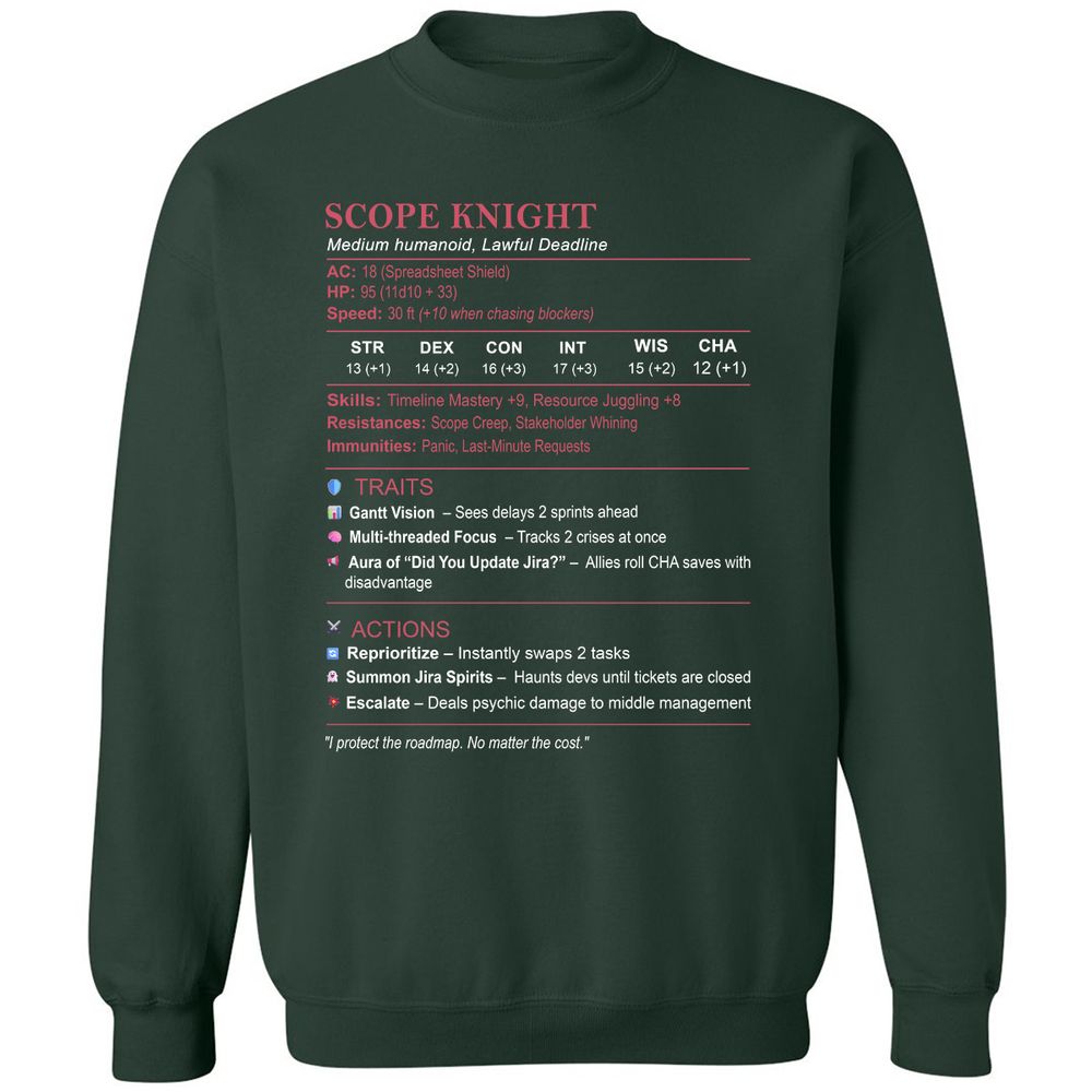 PM Stats Classic Unisex Sweatshirt - Forest Green - 4