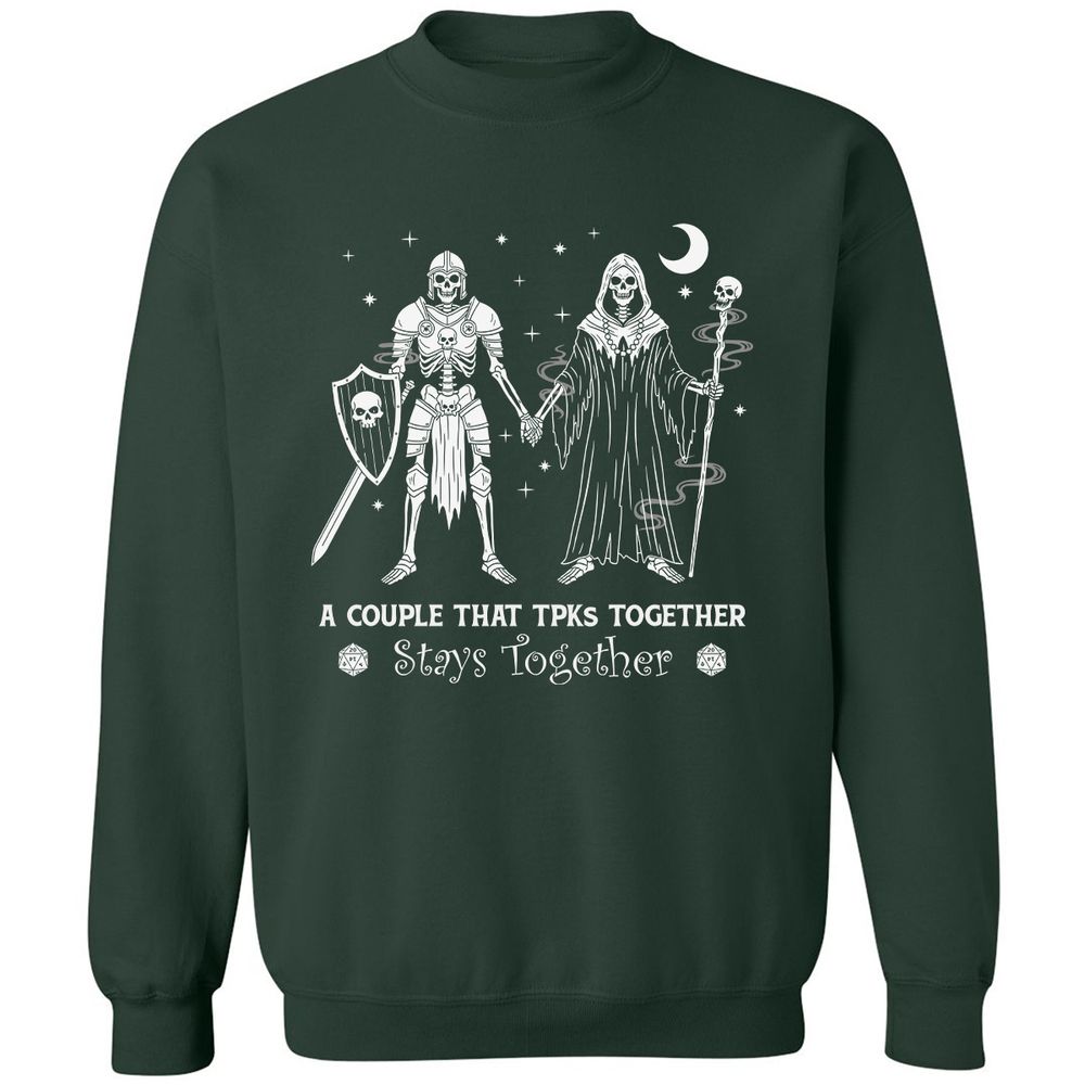 TPK Love – Skeleton Couple - Forest Green - 4