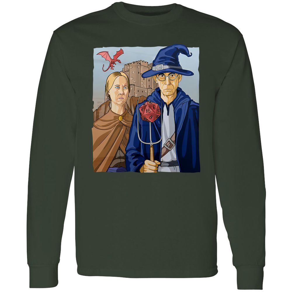 DnD Gothic Long Sleeve T-Shirt - Forest Green - 4