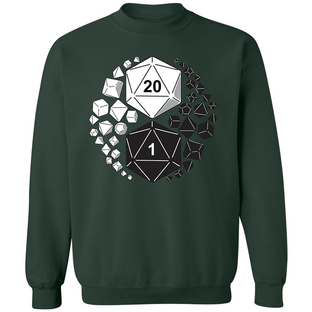 Gaming Yin Yang Classic Unisex Sweatshirt - Forest Green - 4