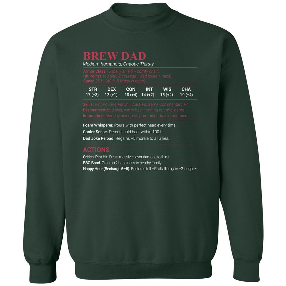 Brew Dad Classic Unisex Sweatshirt - Forest Green - 4