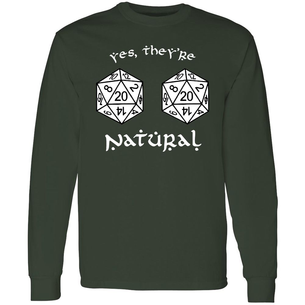 They Are Natural Long Sleeve T-Shirt - Forest Green - 4