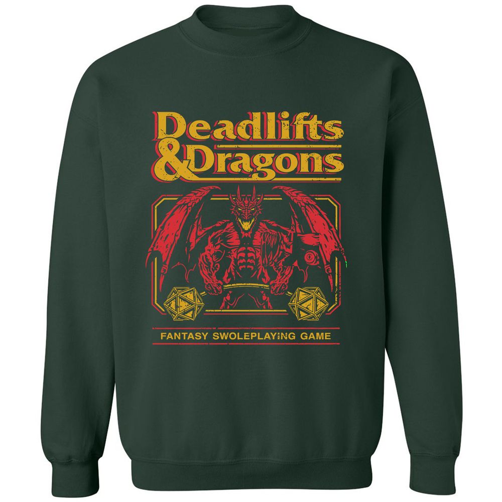 Deadlifts & Dragons - Forest Green - 4