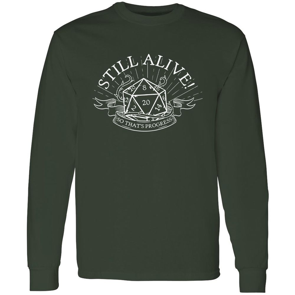 Still Alive So That's Progress - Forest Green - 4