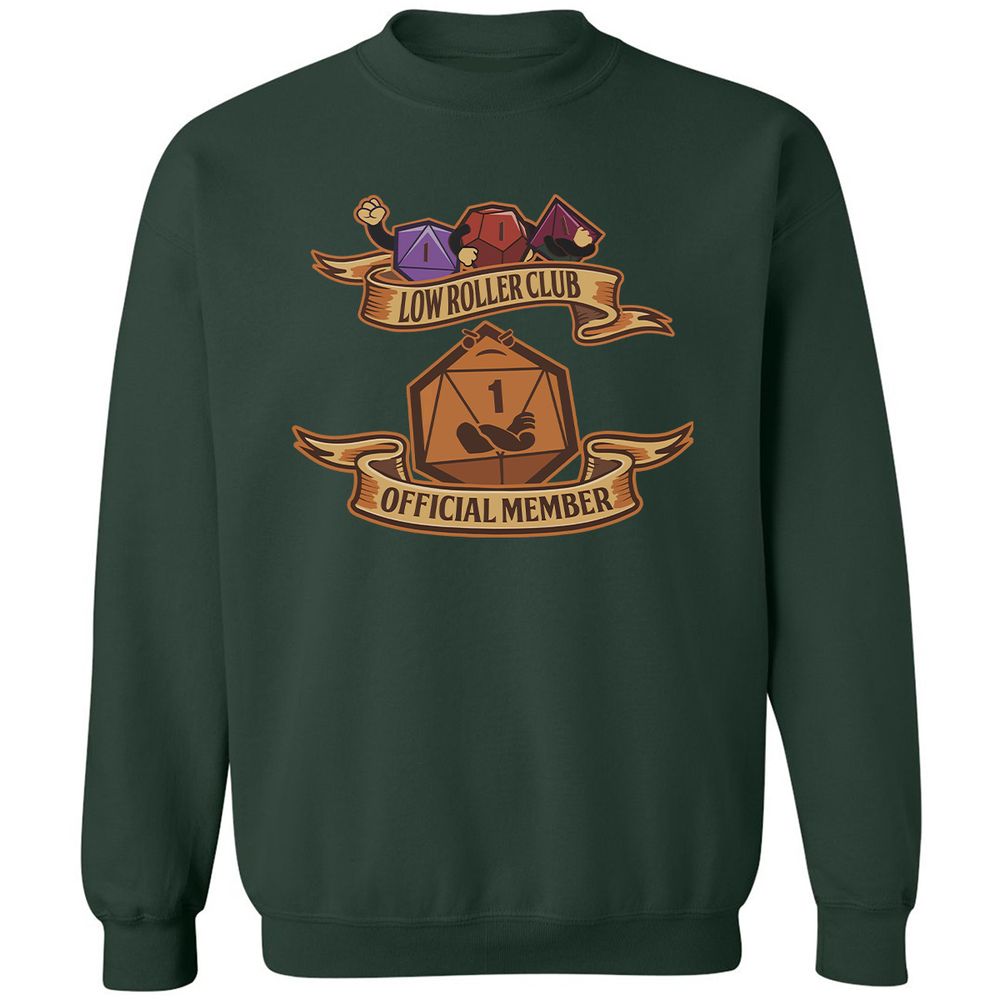 Low Roller Club Classic Unisex Sweatshirt - Forest Green - 4