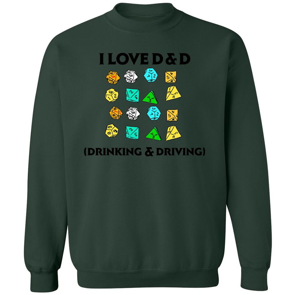 Drinking & Driving Classic Unisex Sweatshirt - Forest Green - 4