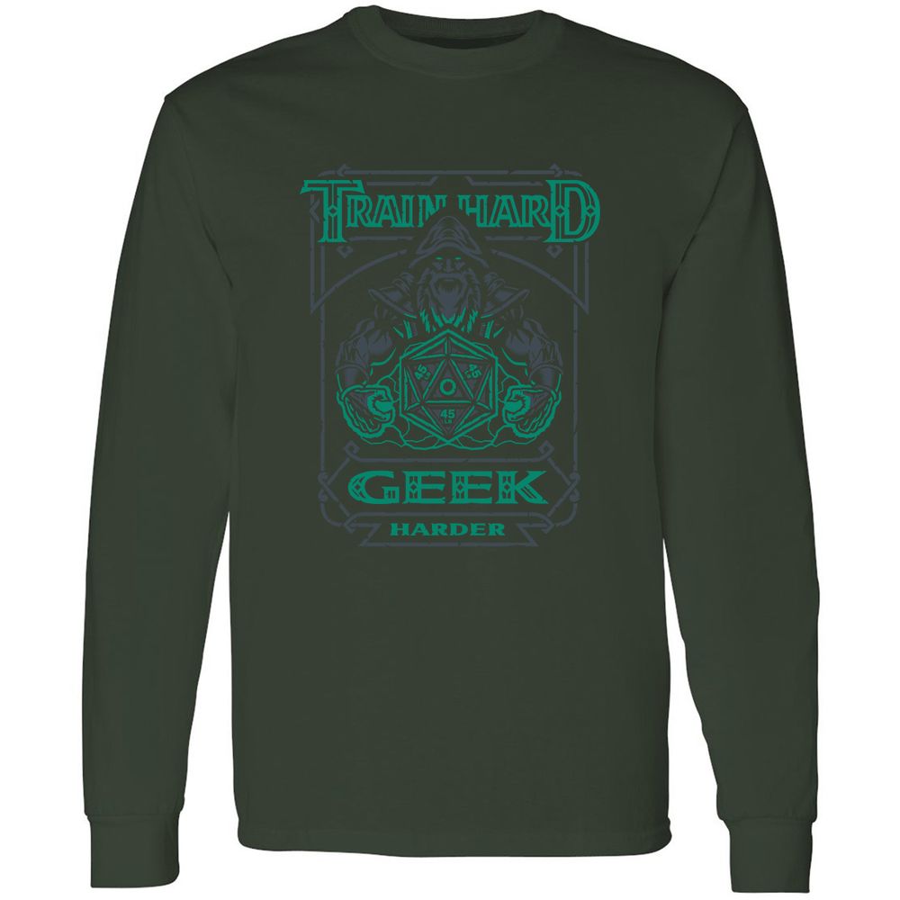 Train Hard, Geek Harder - Forest Green - 4