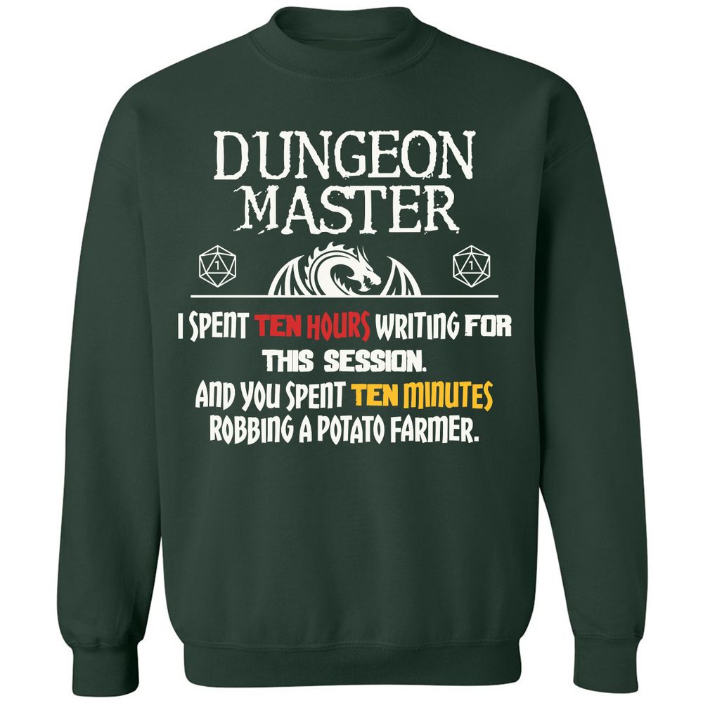 Dungeon Master Chaos Meme Classic Unisex Sweatshirt - Forest Green - 4