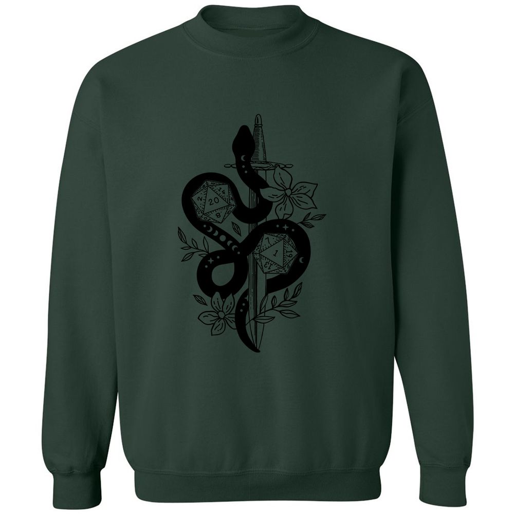 D20 Snake and Sword - Forest Green - 4