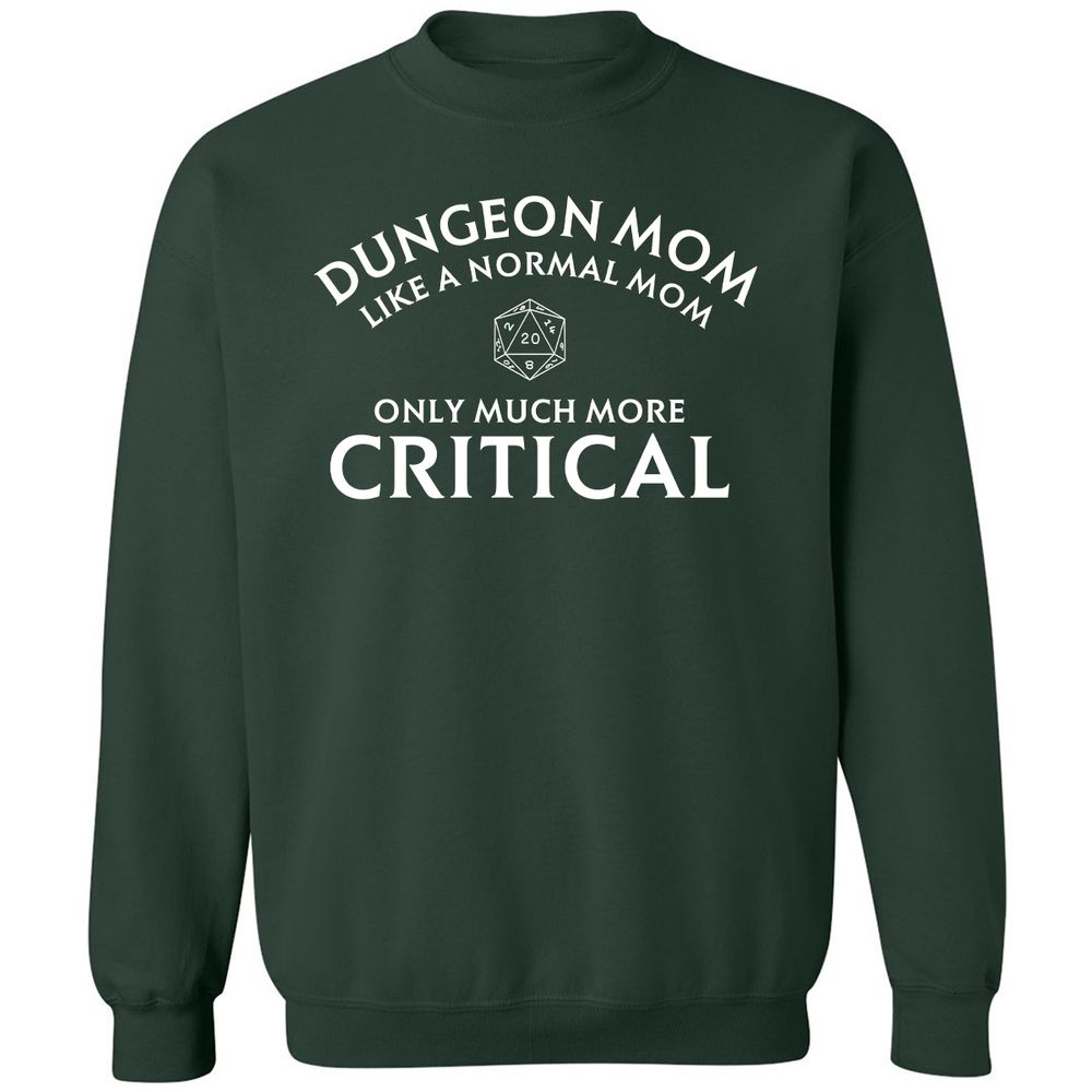 Dungeon Mom Normal Mom Classic Unisex Sweatshirt - Forest Green - 4