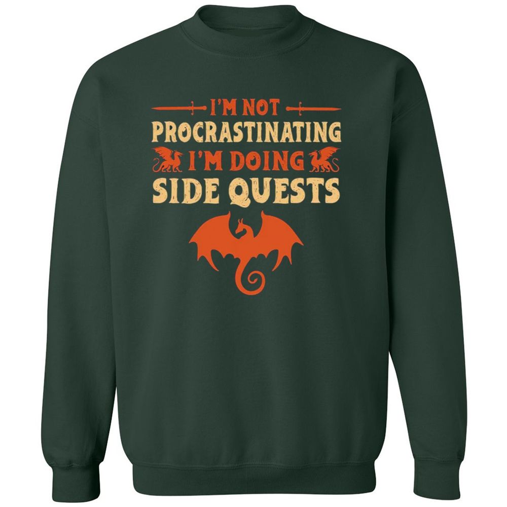 I'm Doing Side Quests Classic Unisex Sweatshirt - Forest Green - 4