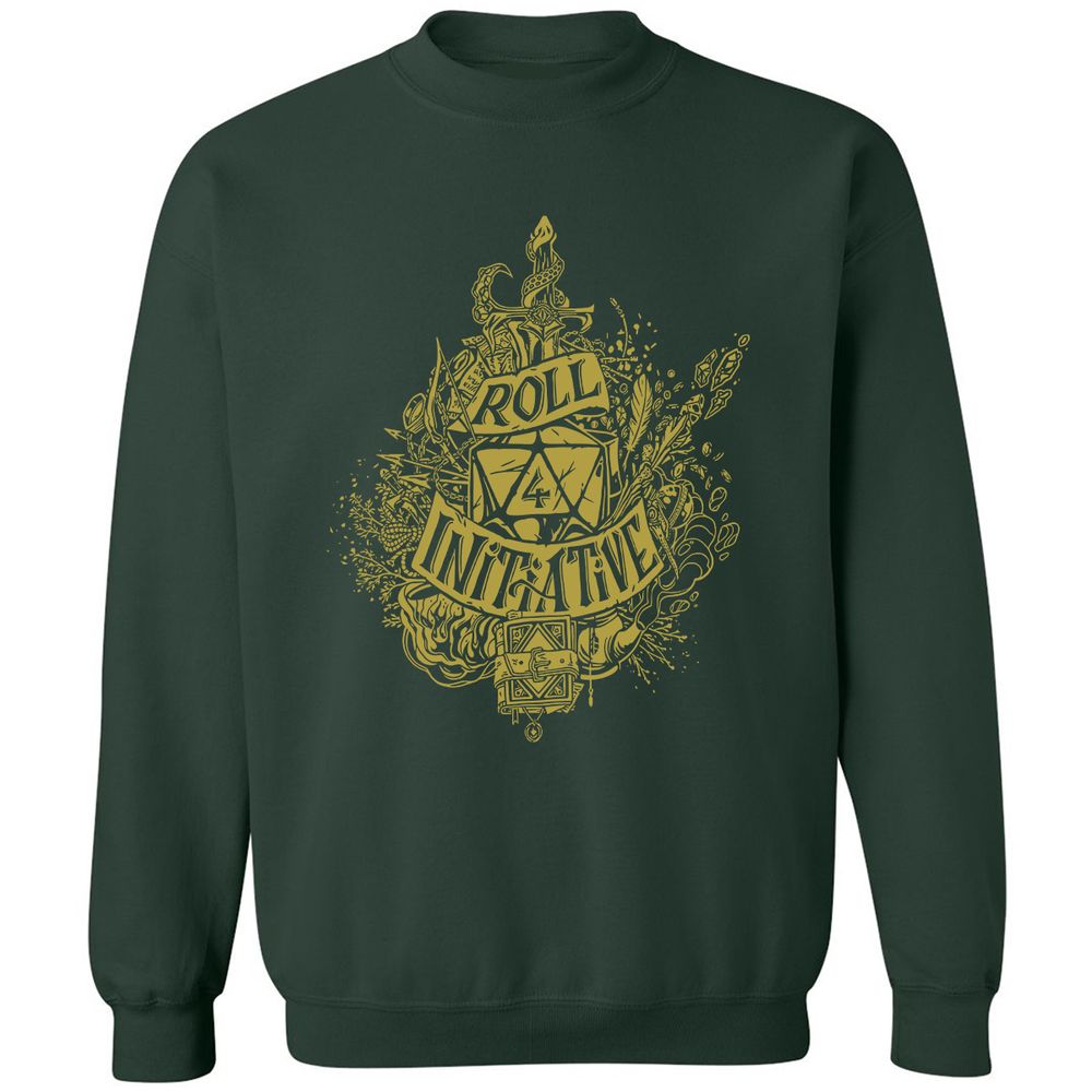Roll Initiative Classic Unisex Sweatshirt - Forest Green - 4