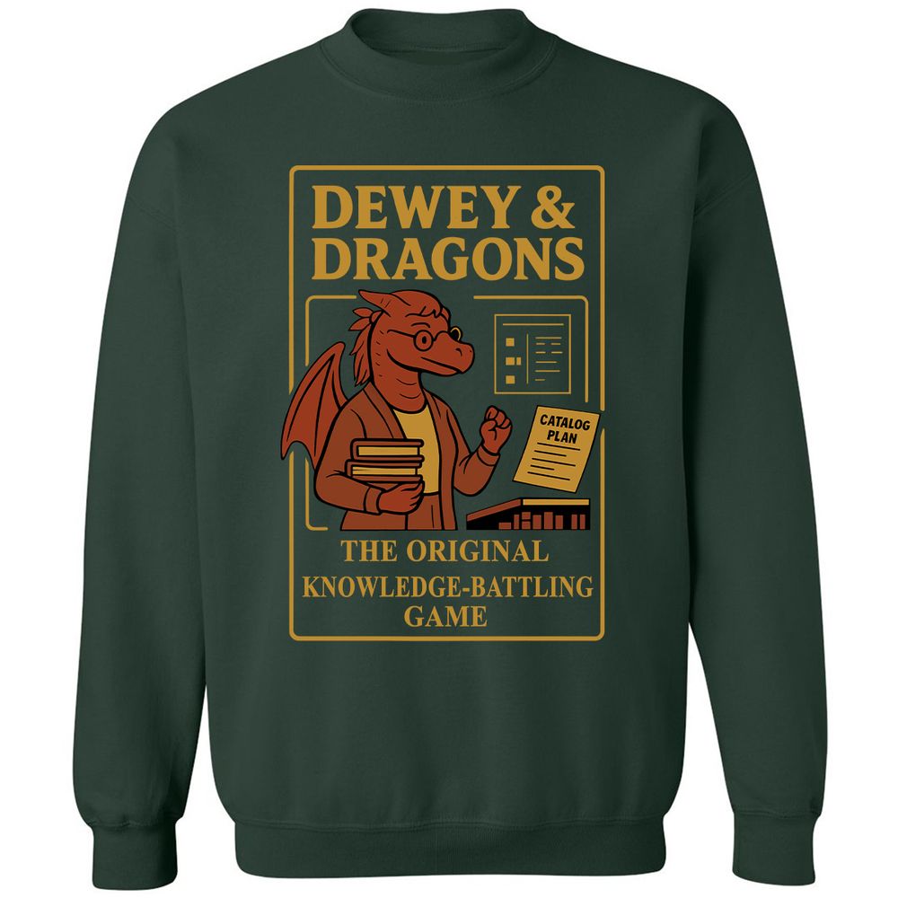 Dewey & Dragons Classic Unisex Sweatshirt - Forest Green - 4