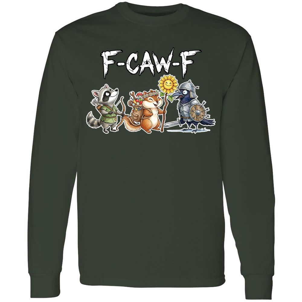 F-CAW-F Adventuring party Long Sleeve T-Shirt - Forest Green - 4