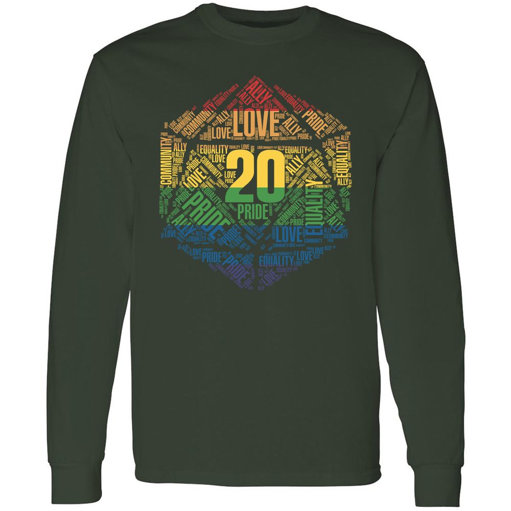 D20 Pride Long Sleeve T-Shirt - Forest Green - 4