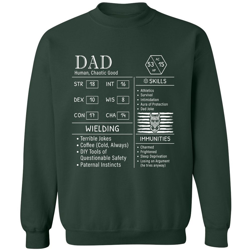 Dad Stats New - Forest Green - 4
