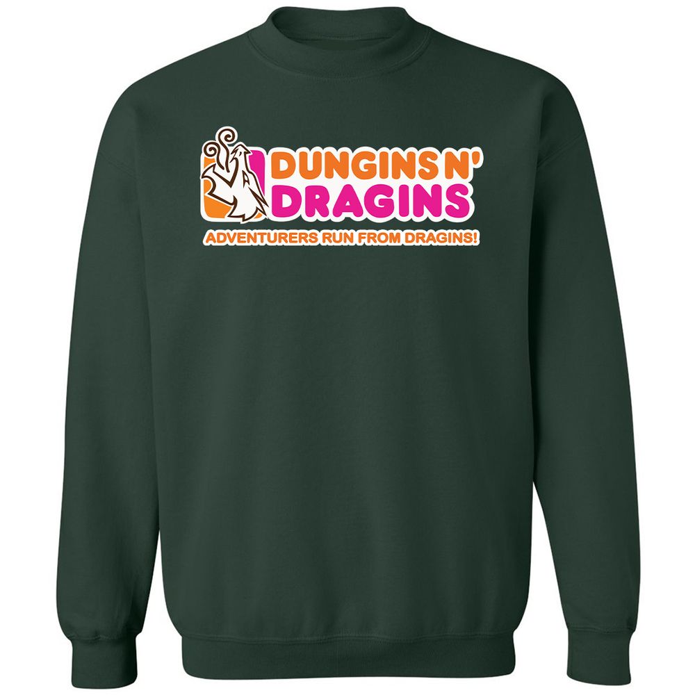 Dungins & Dragins Classic Unisex Sweatshirt - Forest Green - 4
