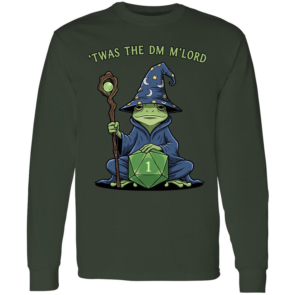 Twas the DM M’lord Long Sleeve T-Shirt - Forest Green - 4