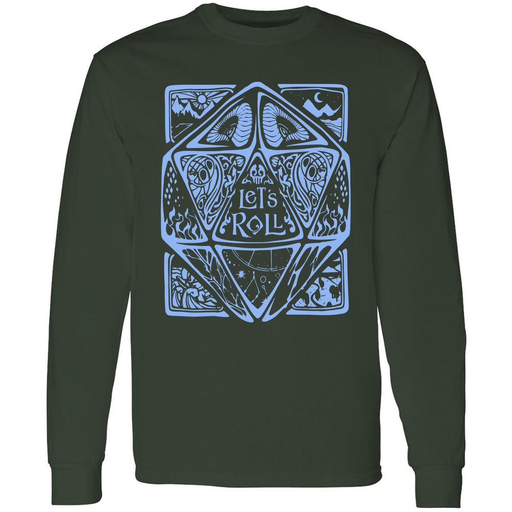Let's Roll Long Sleeve T-Shirt - Forest Green - 4