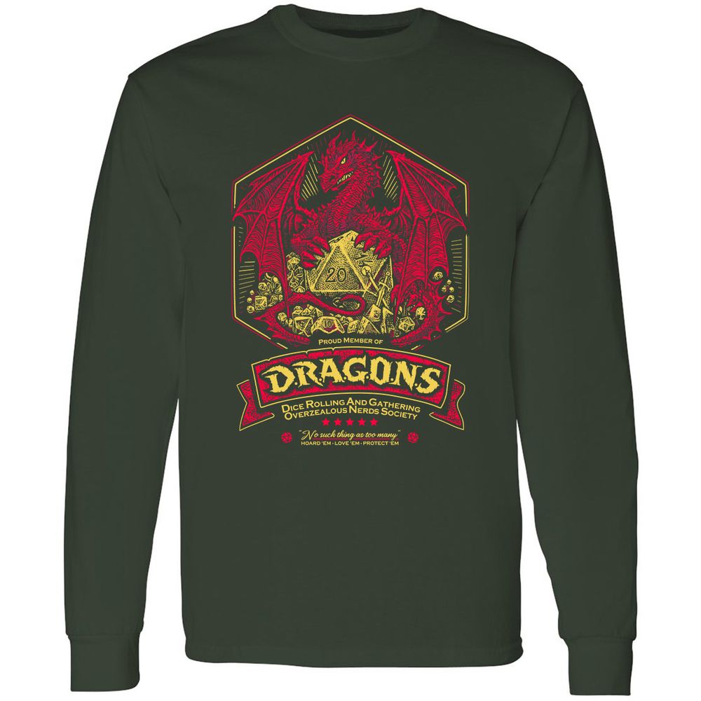Fantasy Dragon With Dice - Forest Green - 4