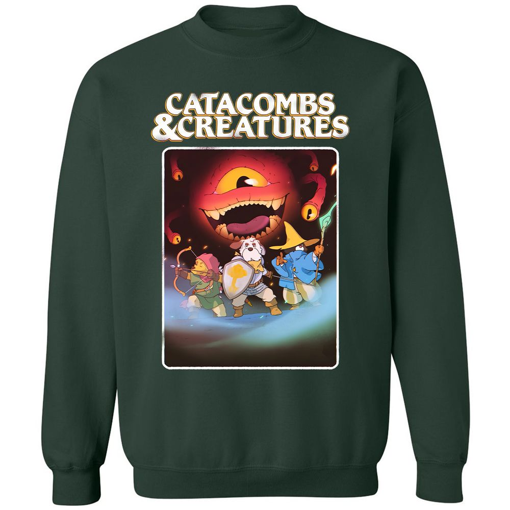 Catacombs & Creatures Classic Unisex Sweatshirt - Forest Green - 4