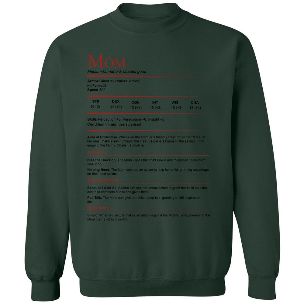 Mom Stats Classic Unisex Sweatshirt - Forest Green - 4