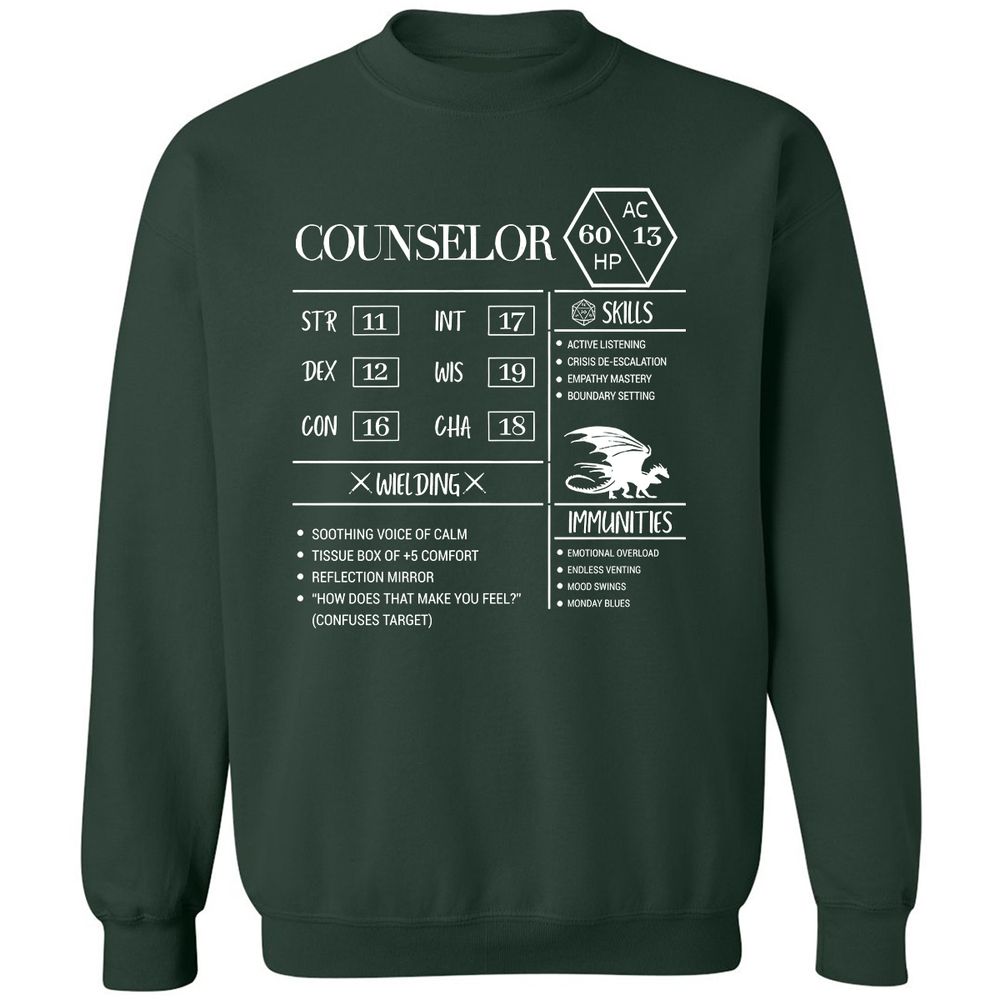 Counselor New Classic Unisex Sweatshirt - Forest Green - 4