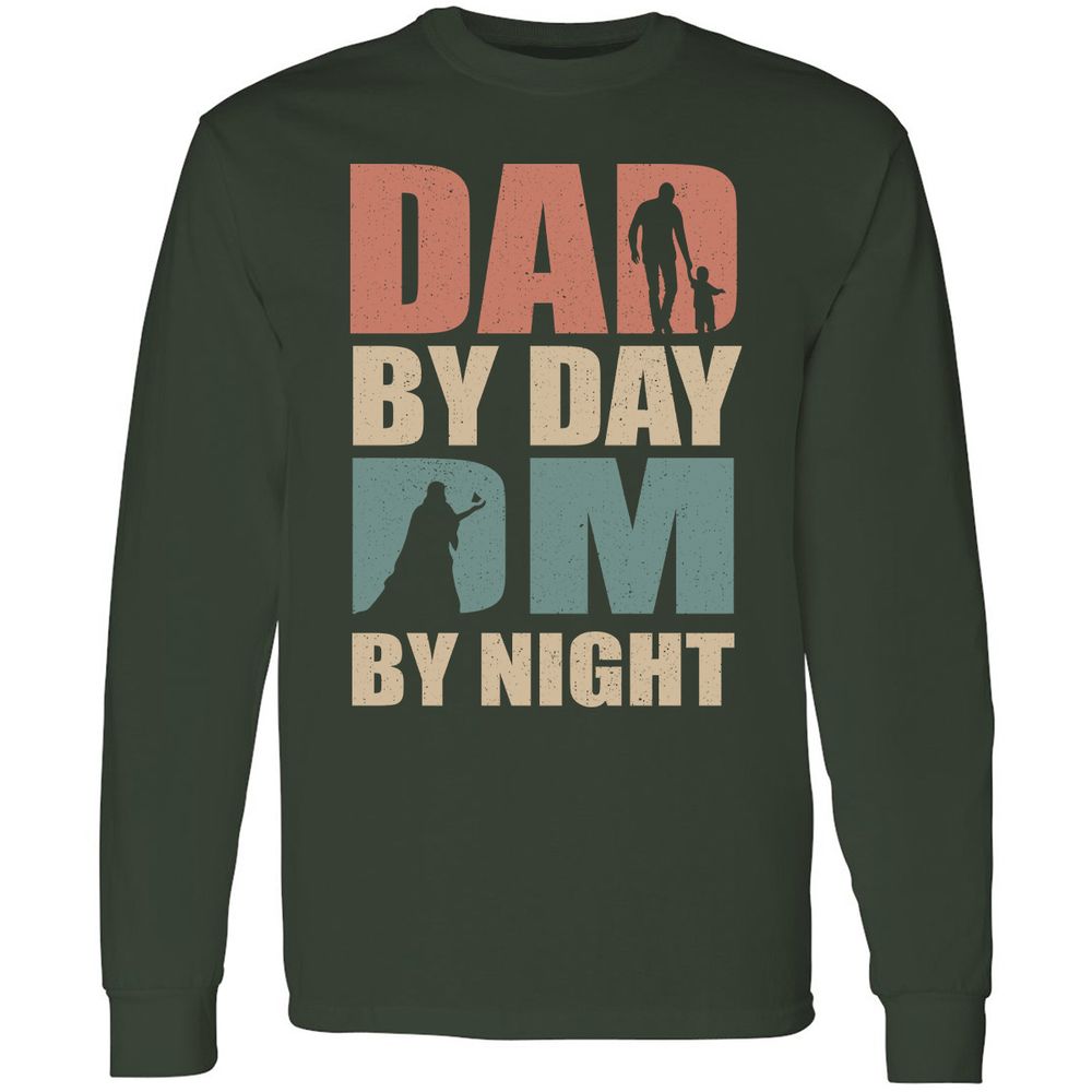 Dad By Day DM By Night - Forest Green - 4