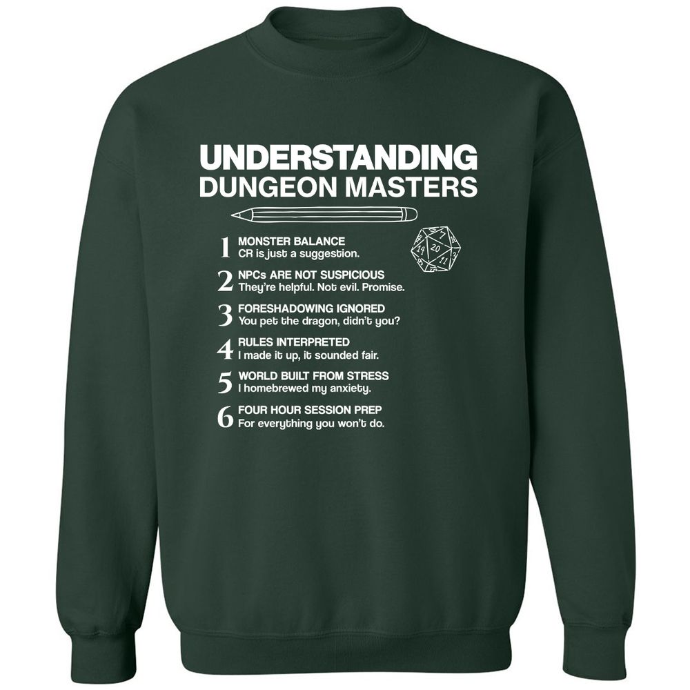 Understanding Dungeon Masters Classic Unisex Sweatshirt - Forest Green - 4