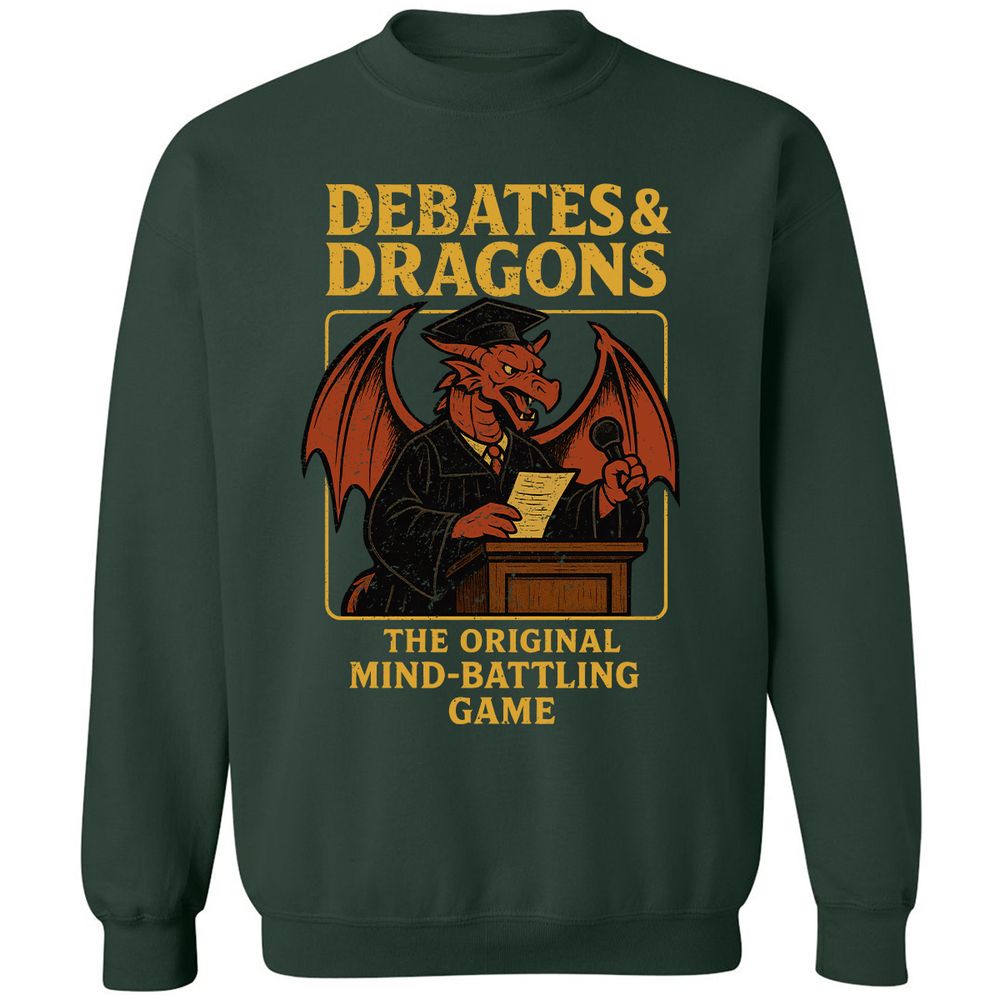 Debates & Dragons Classic Unisex Sweatshirt - Forest Green - 4