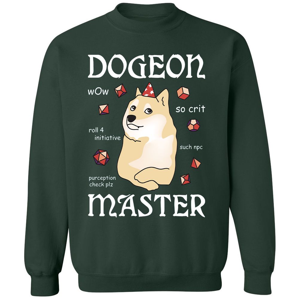 Dogeon Master Classic Unisex Sweatshirt - Forest Green - 4