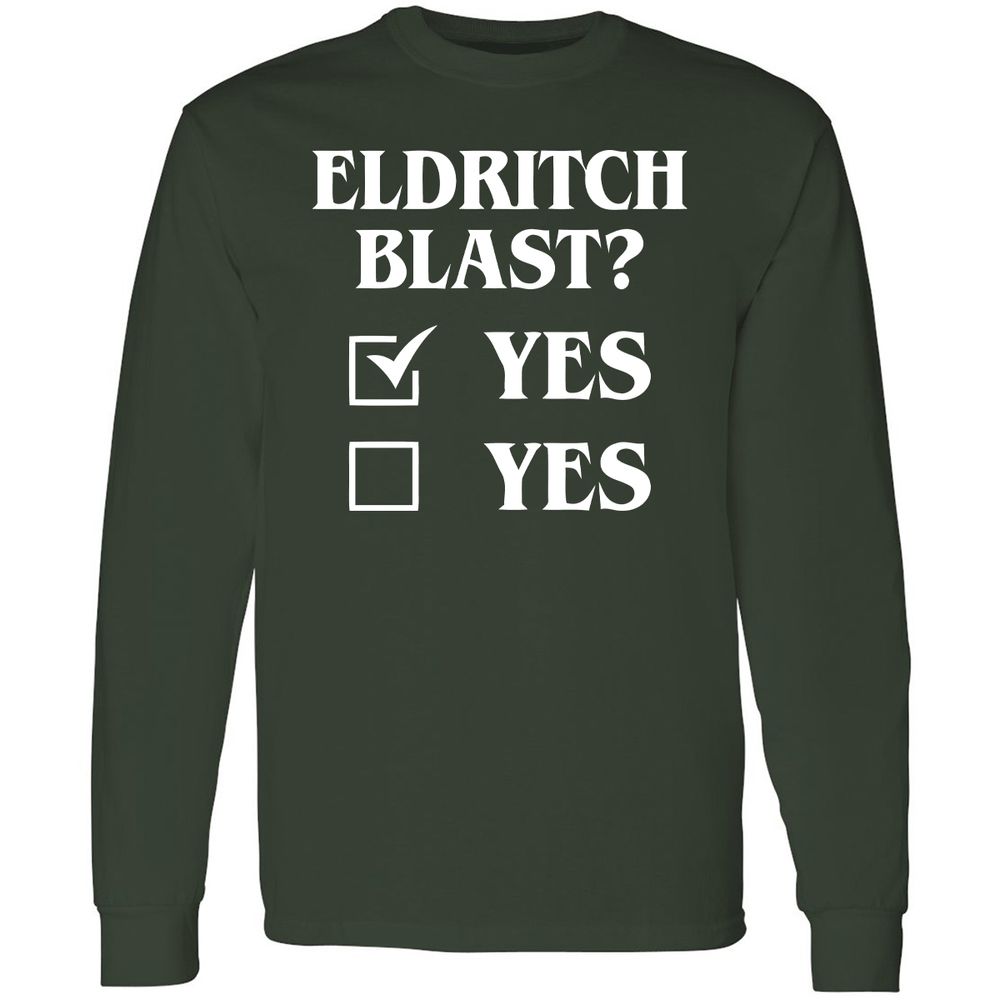 Eldritch Blast Yes Long Sleeve T-Shirt - Forest Green - 4