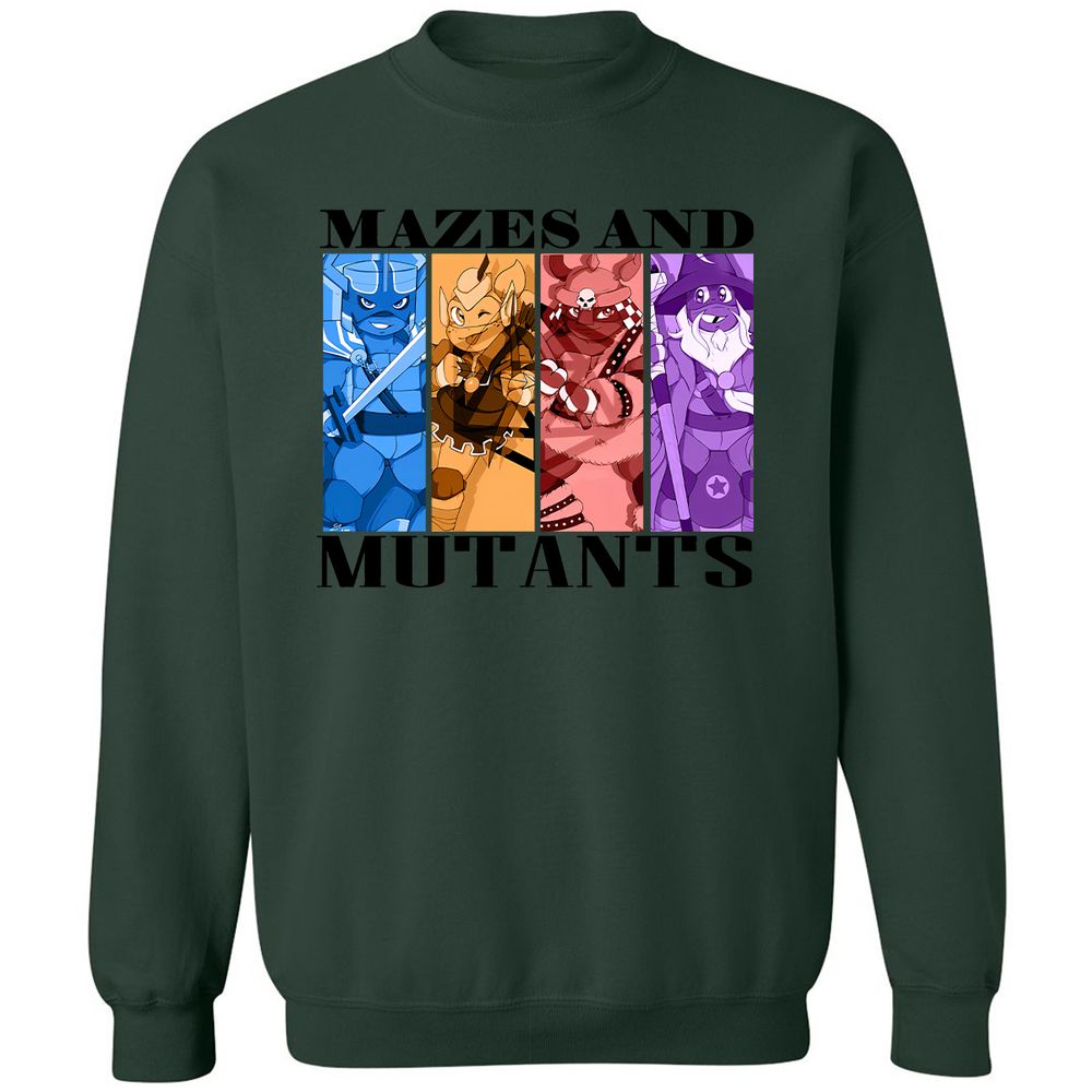 Mazes & Mutants Classic Unisex Sweatshirt - Forest Green - 4