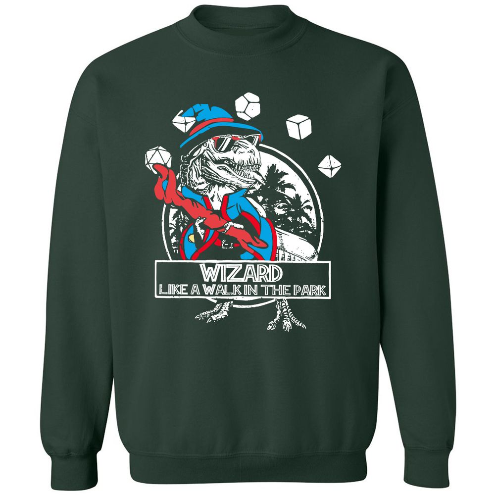 Wizard Like The Walk In The Park Classic Unisex Sweatshirt - Forest Green - 4