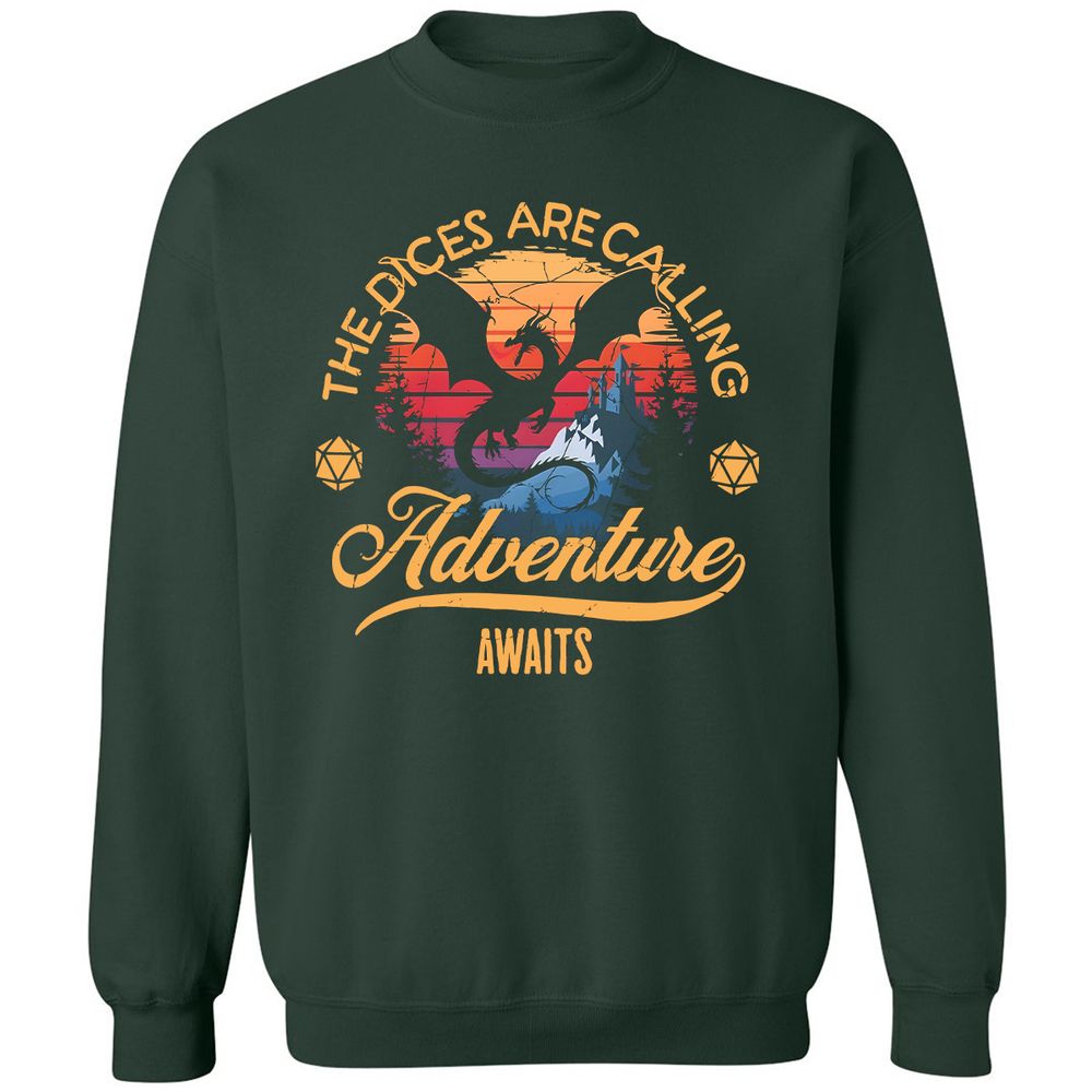 The Dices Are Calling Classic Unisex Sweatshirt - Forest Green - 4