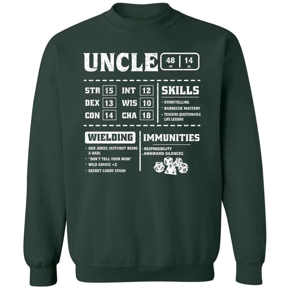 Uncle Stats Classic Unisex Sweatshirt - Forest Green - 4