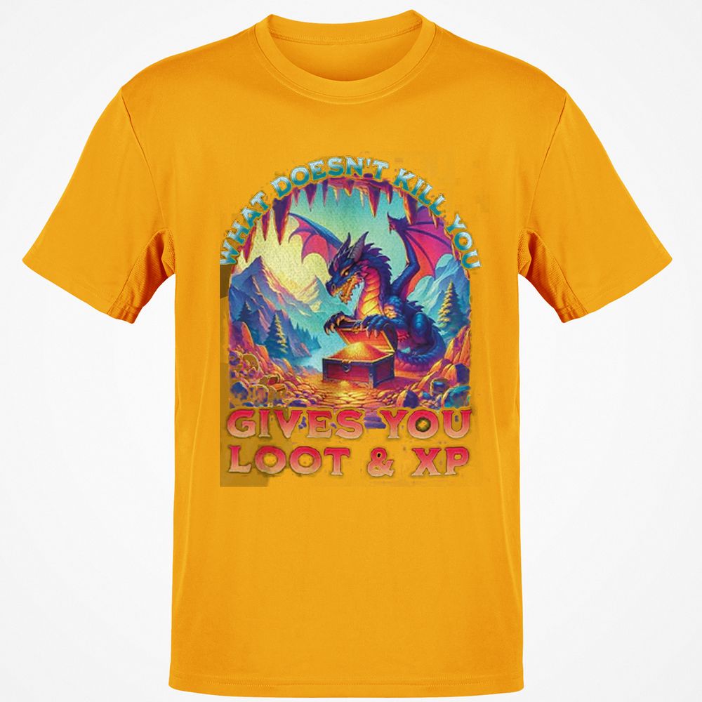 What Doesn't Kill You Give You Loot & XP Classic Unisex T-Shirt - Gold - 4