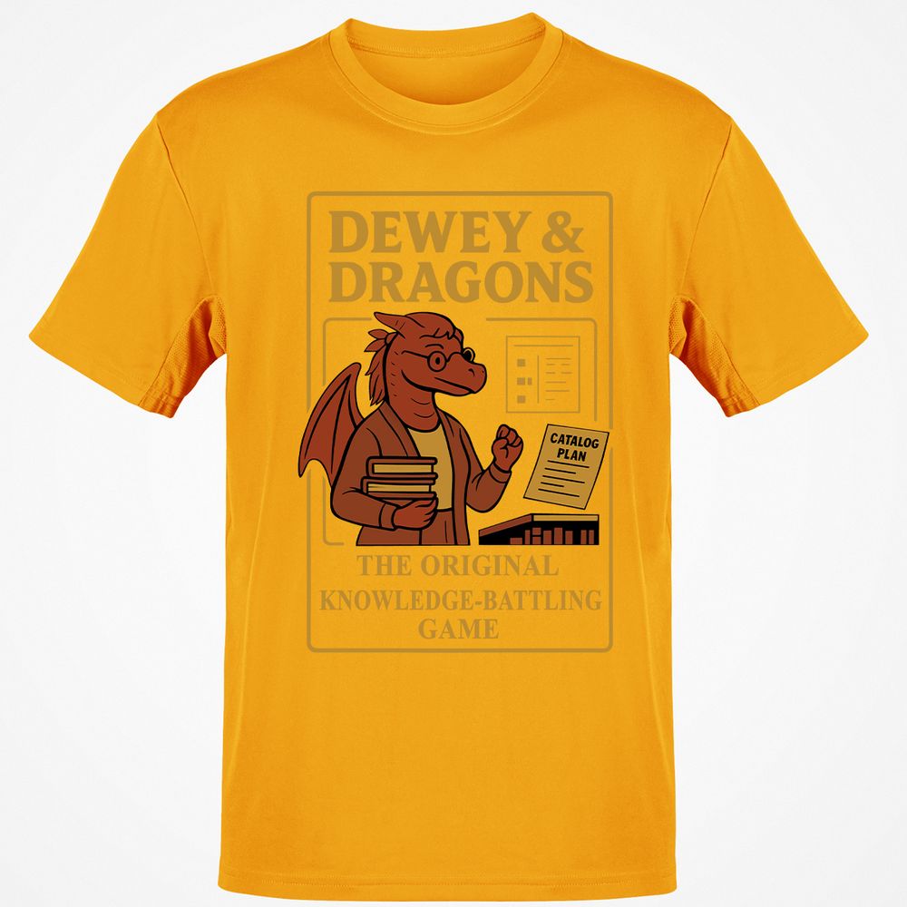 Dewey & Dragons Classic Unisex T-Shirt - Gold - 4