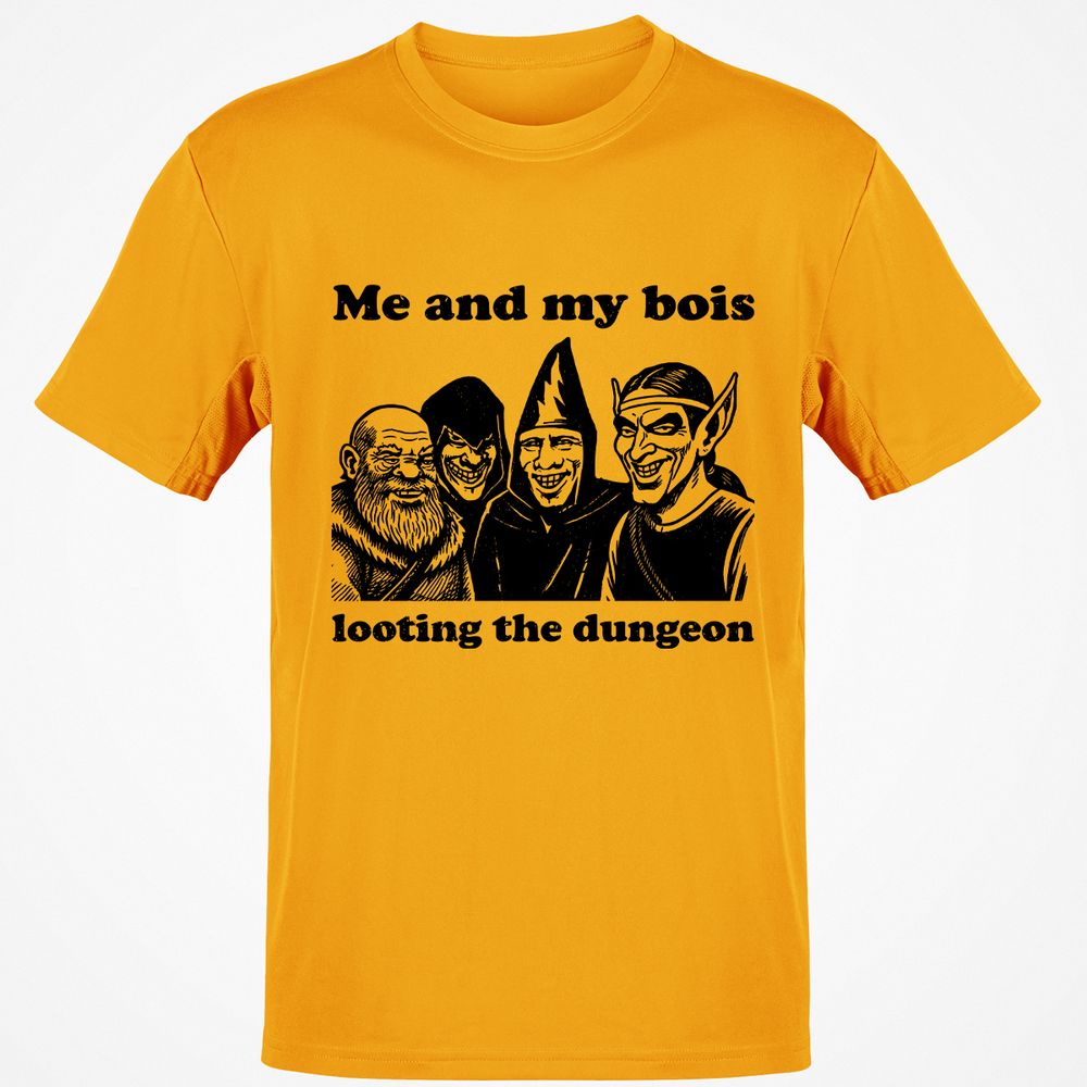 Me and my bois looting the dungeon Classic Unisex T-Shirt - Gold - 4