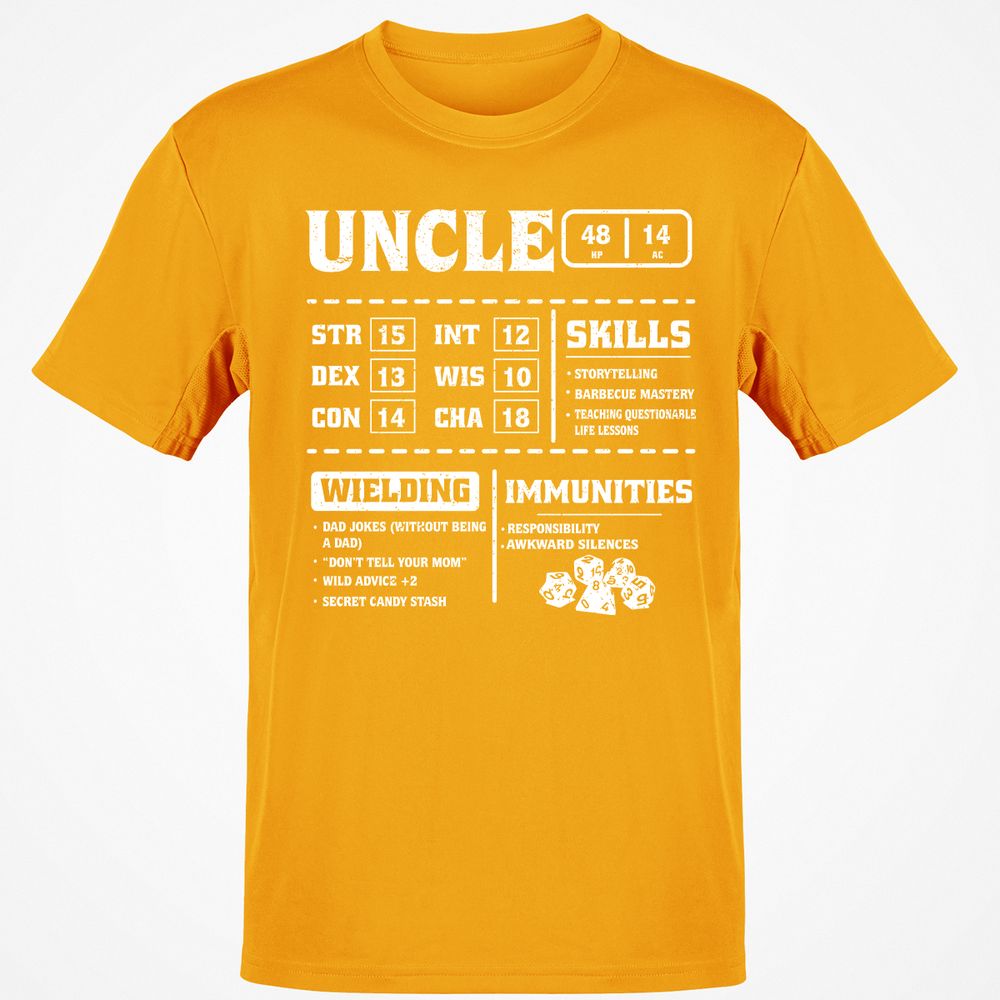 Uncle Stats Classic Unisex T-Shirt - Gold - 4