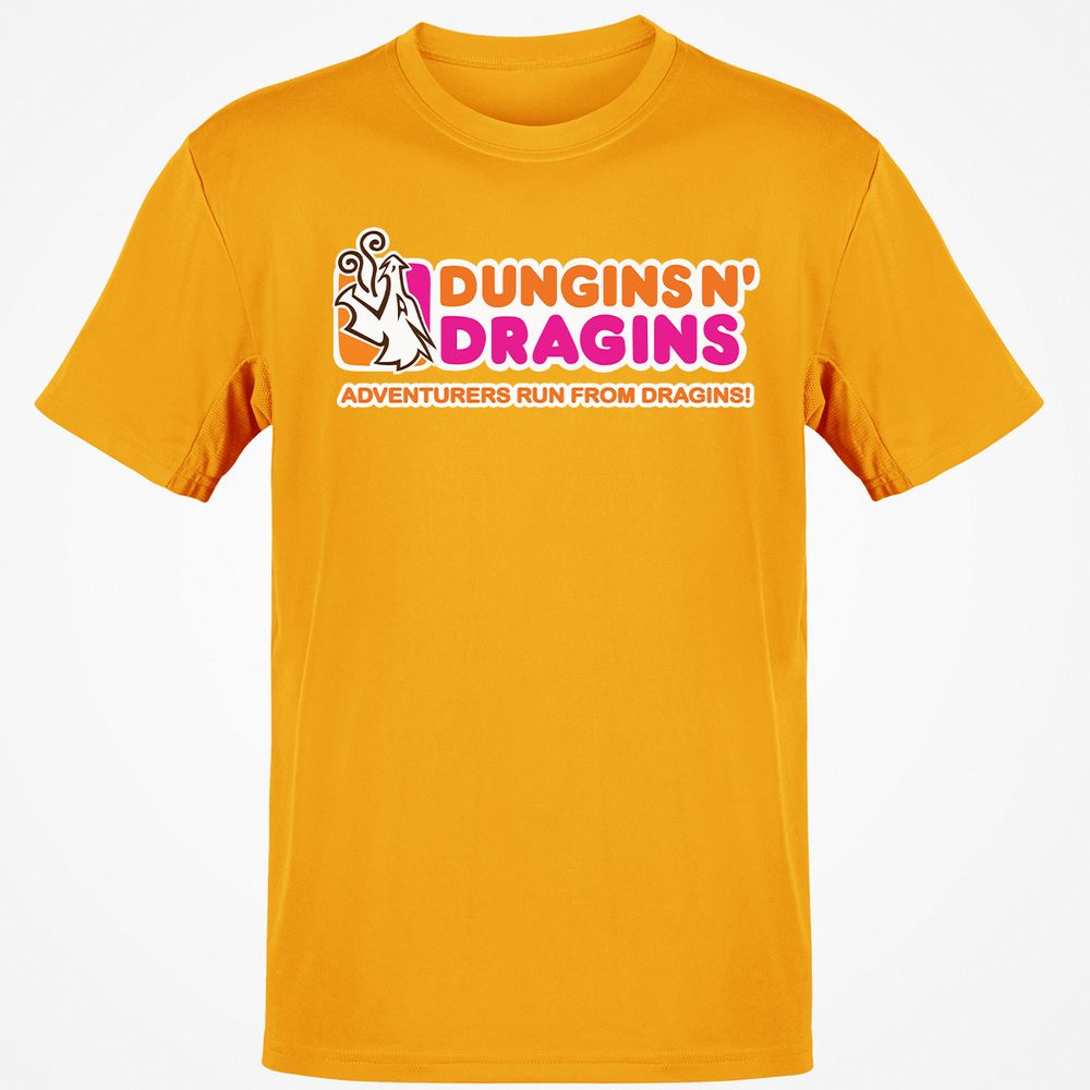 Dungins & Dragins Classic Unisex T-Shirt - Gold - 4