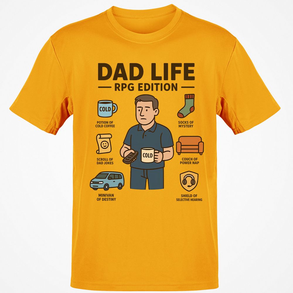 Dad Life RPG Edition Classic Unisex T-Shirt - Gold - 4