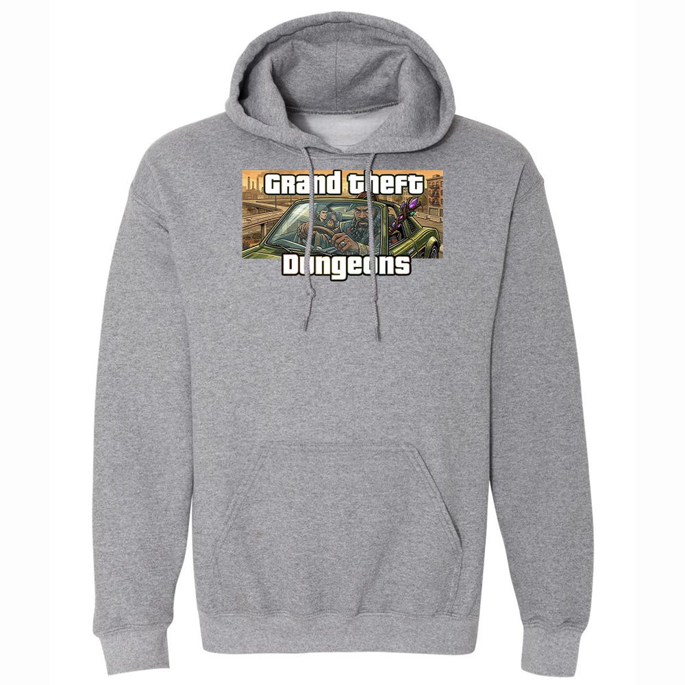 Grand Theft Dungeons Classic Unisex Hoodie - Graphite Heather - 4