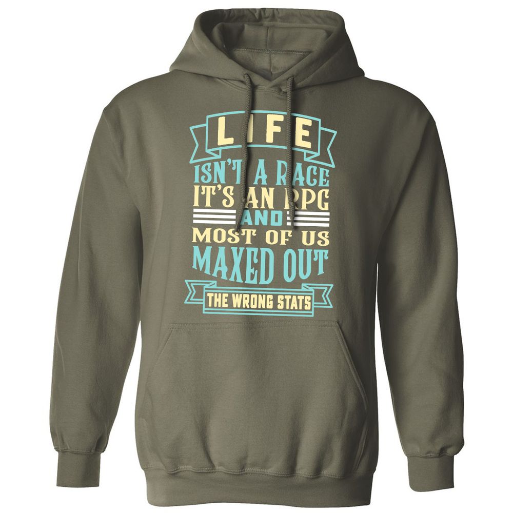 Life Is A RPG Classic Unisex Hoodie - Military Green - 4