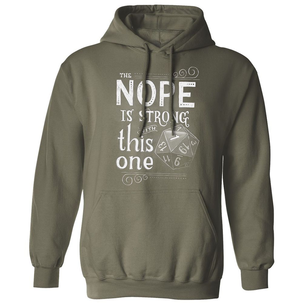 The NOPE is Strong with This One Classic Unisex Hoodie - Military Green - 4